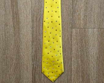 Yellow Rhinestone Necktie