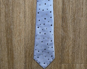 Silver Rhinestone Necktie