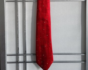 Red Rhinestone Necktie
