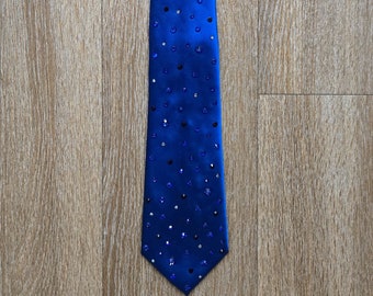 Blue Rhinestone Necktie