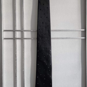 Swarovski Rhinestone Necktie Black