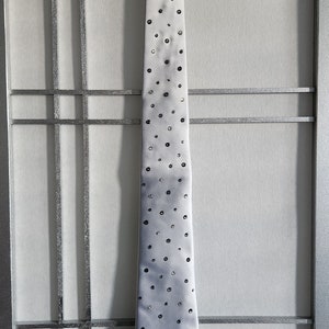 Swarovski Rhinestone Necktie Silver