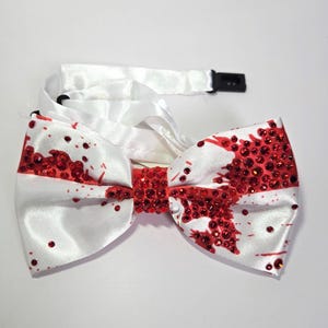 Splatter Halloween Strass Fliege