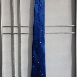 Swarovski Rhinestone Necktie Blue