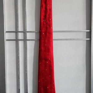 Swarovski Rhinestone Necktie Red