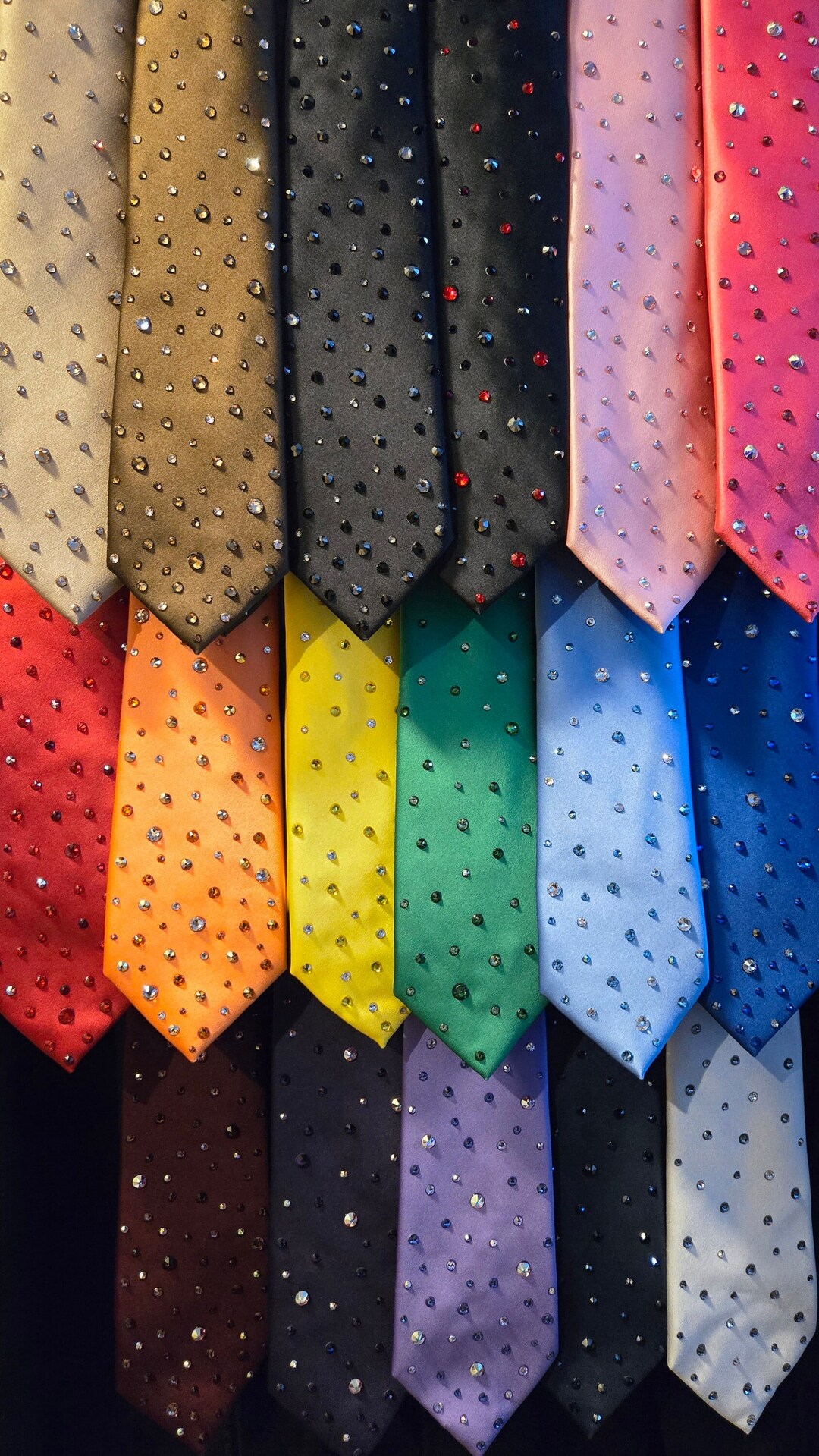 rhinestone necktie