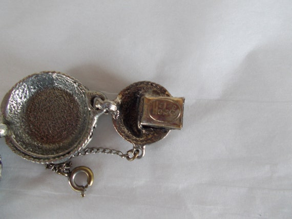 Vintage Silver Tone Ornate HOBE Bracelet - image 7