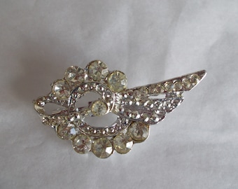 Vintage Glass Rhinestone Brooch