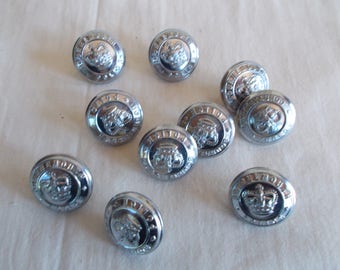 Vintage Bournemouth Police Buttons Lot // 10