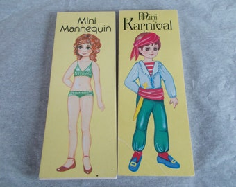 Vintage  Mini Mannequin  And Mini Karnival Paper Dolls // 2