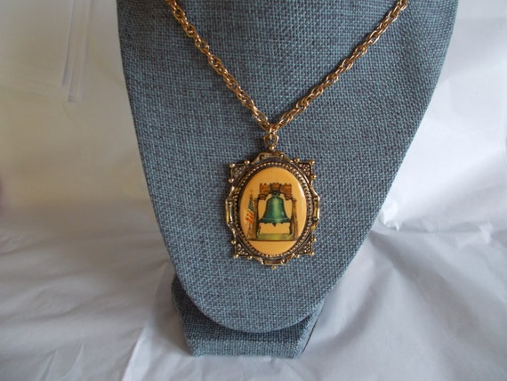 Vintage Bicentennial Bell  Necklace - image 2
