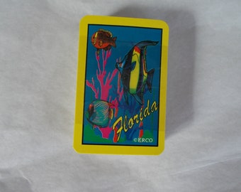 Vintage Miniature New In Package Florida Playing Cards // 1