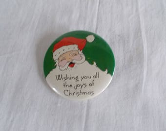 Vintage Russ Berrie & Company 1980 Santa Claus Button Pin