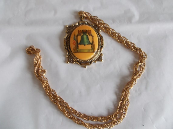 Vintage Bicentennial Bell  Necklace - image 1