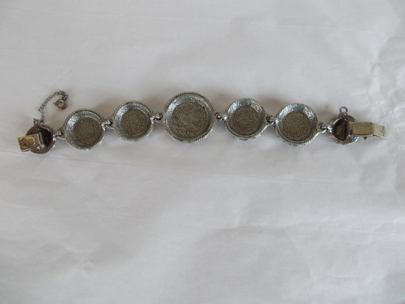 Vintage Silver Tone Ornate HOBE Bracelet - image 6