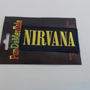 Vintage 1990s  NIRVANA  Embroidered Patch Deadstock Grunge Rock  //1