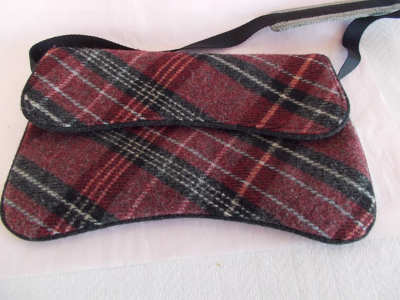 Vintage  Used Gap Plaid Handbag Purse - image 1