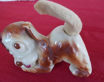 Vintage Ceramic Long Ear Dog Statue