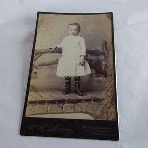 Antique Cabinet  Card Of A Little Boy Posing For His Picture