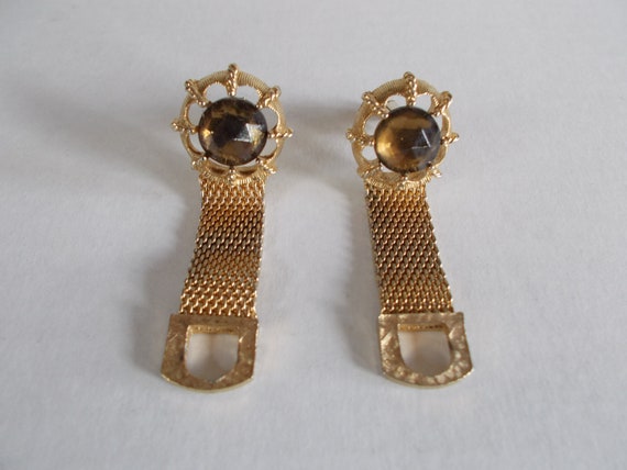 Vintage Unisex  Glass Rhinestone Cufflinks