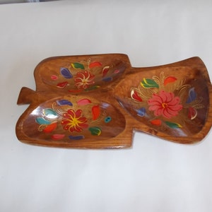 Vintage Handpainted Wood Tray