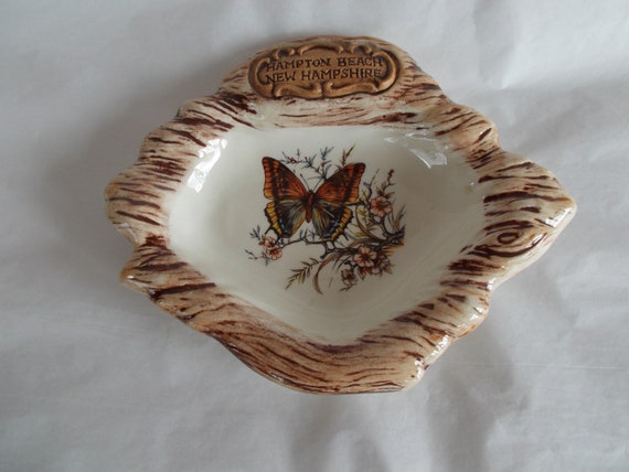 Vintage Hampton Beach Nh Butterfly Bowl