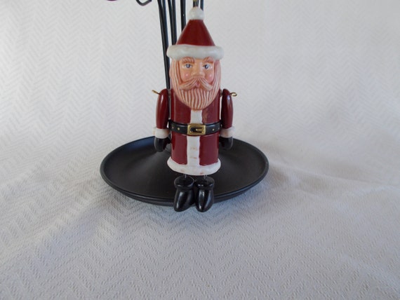 Vintage 2001 Hallmark Inc Dangling Santa Tree Ornament // 1