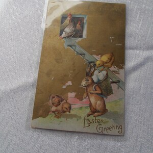 Antique Used 1908 Or 1909  Easter Postcard