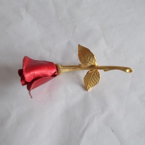 Vintage Avon Red Rose Brooch