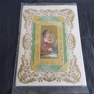 Vintage / Antique A Victorian Keepsake OOAK Blank Inside Card Never Used