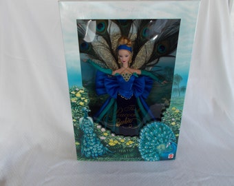 Vintage 1998 Birds Of Beauty The Peacock Barbie First In Series New In Box