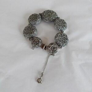 Vintage Silver Tone Ornate HOBE Bracelet