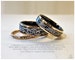 3 Piece Celtic Claddagh Wedding Set, Satin Black Tungsten Ring, 14k Rose Gold KEY To My HEART Design And 3D Rope Scroll, Free Engraving 