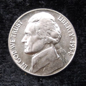 1954d Jefferson Nickel, MS 65