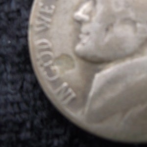 1945s War Time Nickel  Defective Planchet, Unusual Error