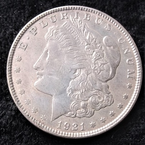 1921 Morgan Silver Dollar, MS-64+, Philadelphia Mint