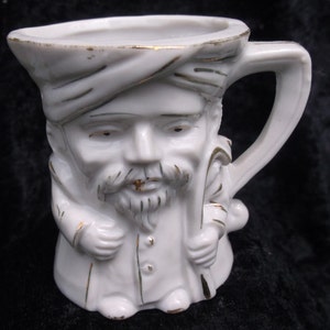 Miniature Toby Mug or Creamer, Vintage, Staffordshire mug, pottery mug