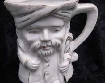Miniature Toby Mug or Creamer, Vintage, Staffordshire mug, pottery mug