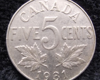 Moneda de níquel de 1931, Canadá, MBC/EF