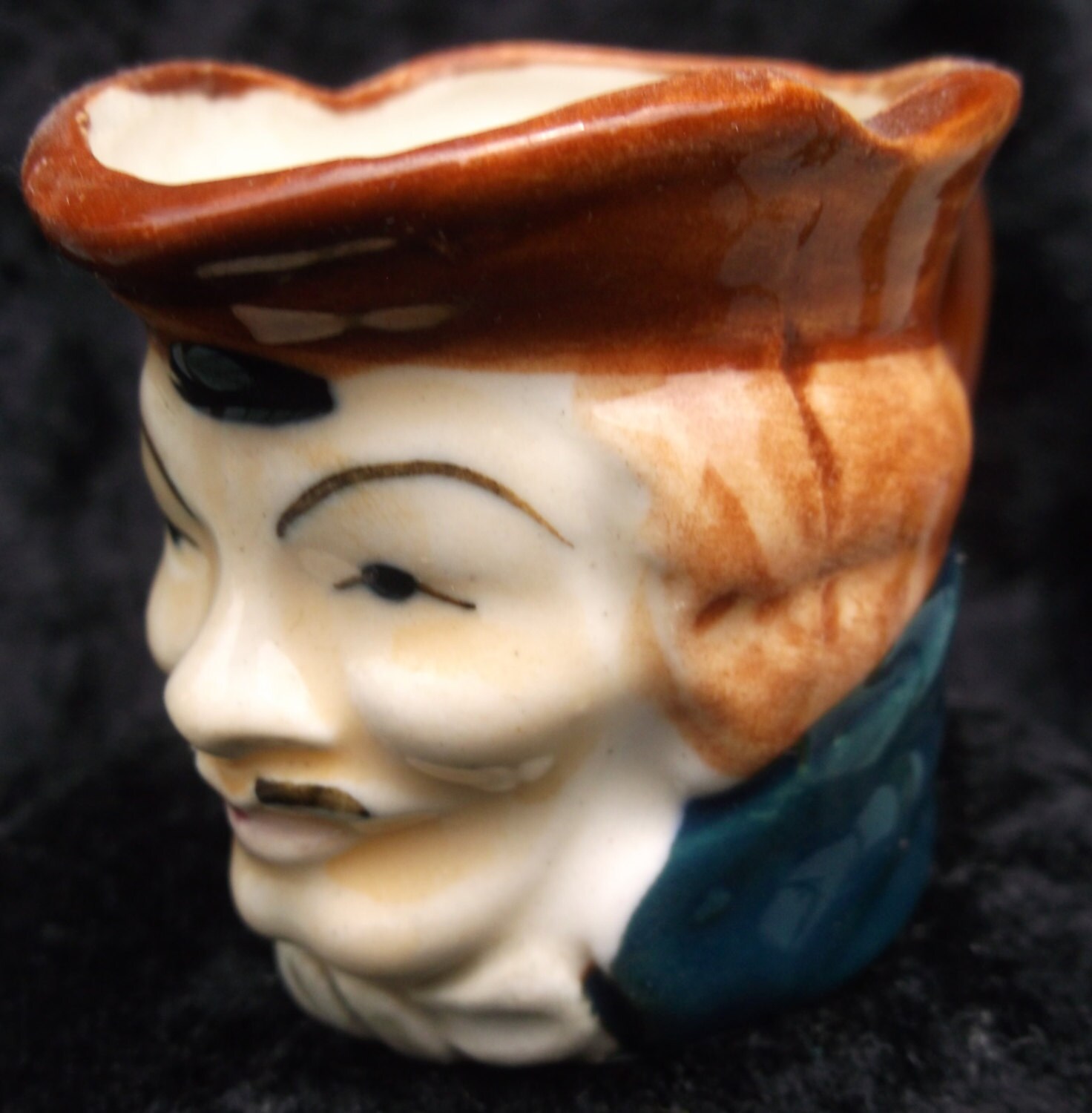 Vintage, Miniature Toby Mug, 2" tall, Made in Japan