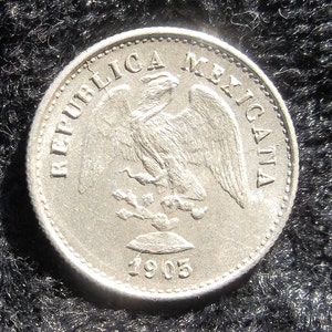 1903 5 Centavos CNQ, Republic of Mexico, Culiacan Mint, MS 64+  KM# 400