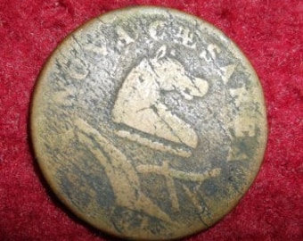 Maris 38 Z, Rarity 5, 1787 New Jersey Copper, Outlined Shield, F-12
