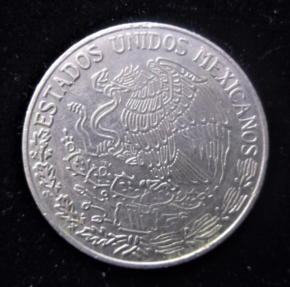 1979年メキシコ、1ペソ、厚めの日付、ミズーリ州、ダイブレイク、未