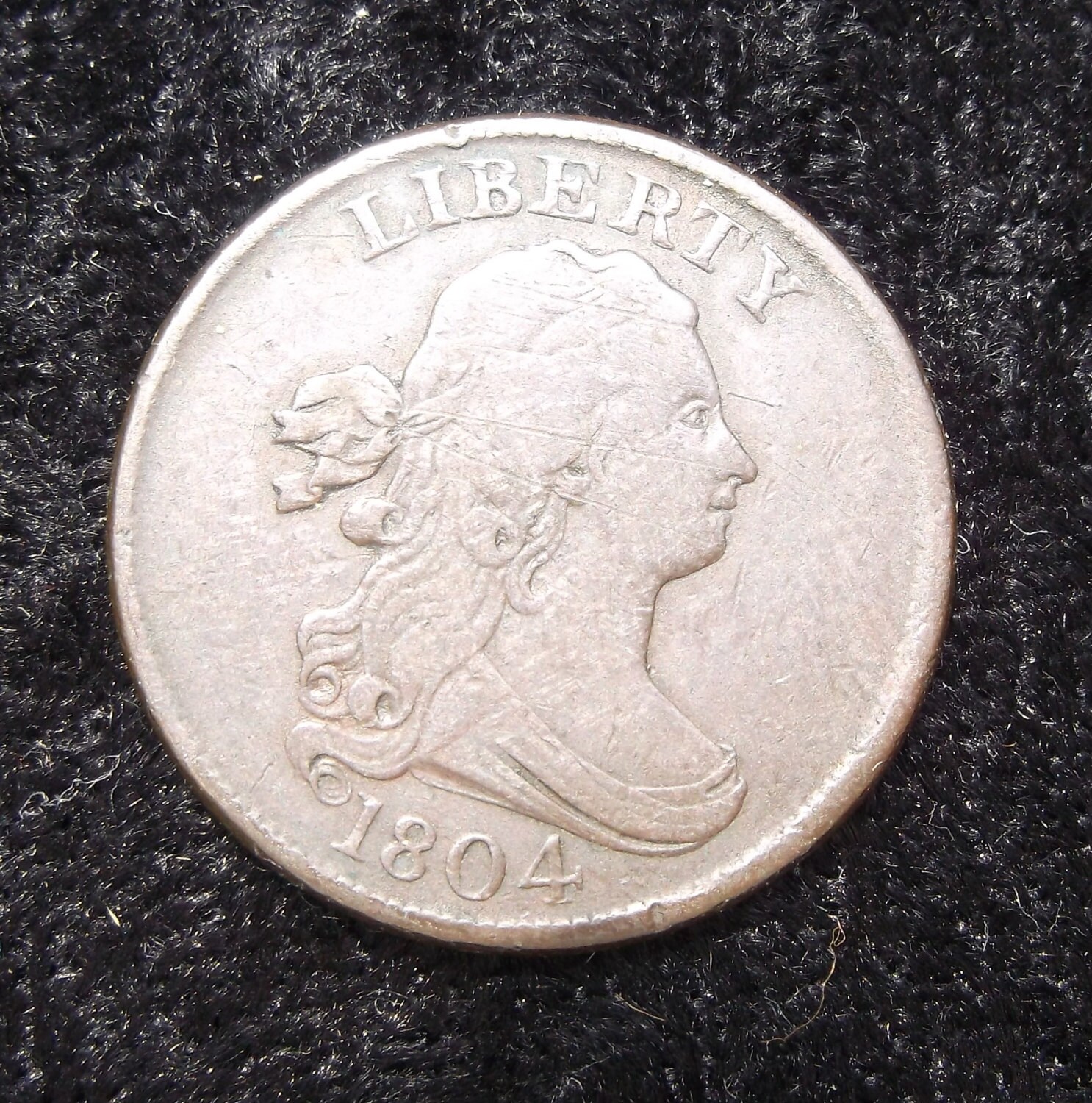 1804 Half Cent Crosslet 4 With Stems Obv. VF-35, Rev. XF-45 - Etsy