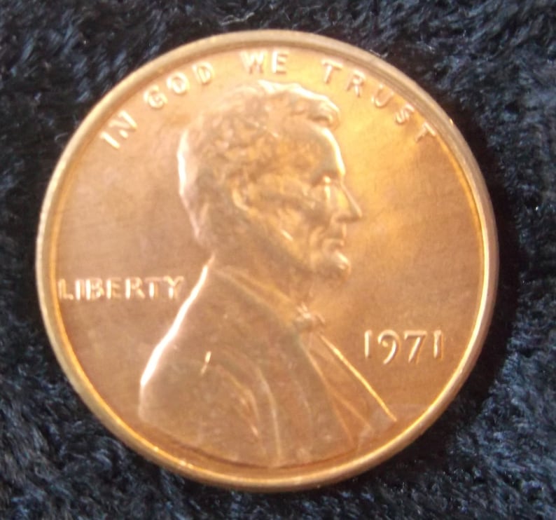 Birth Date 1971 Lincoln Penny Red MS 6566 1971 Lincoln Cent