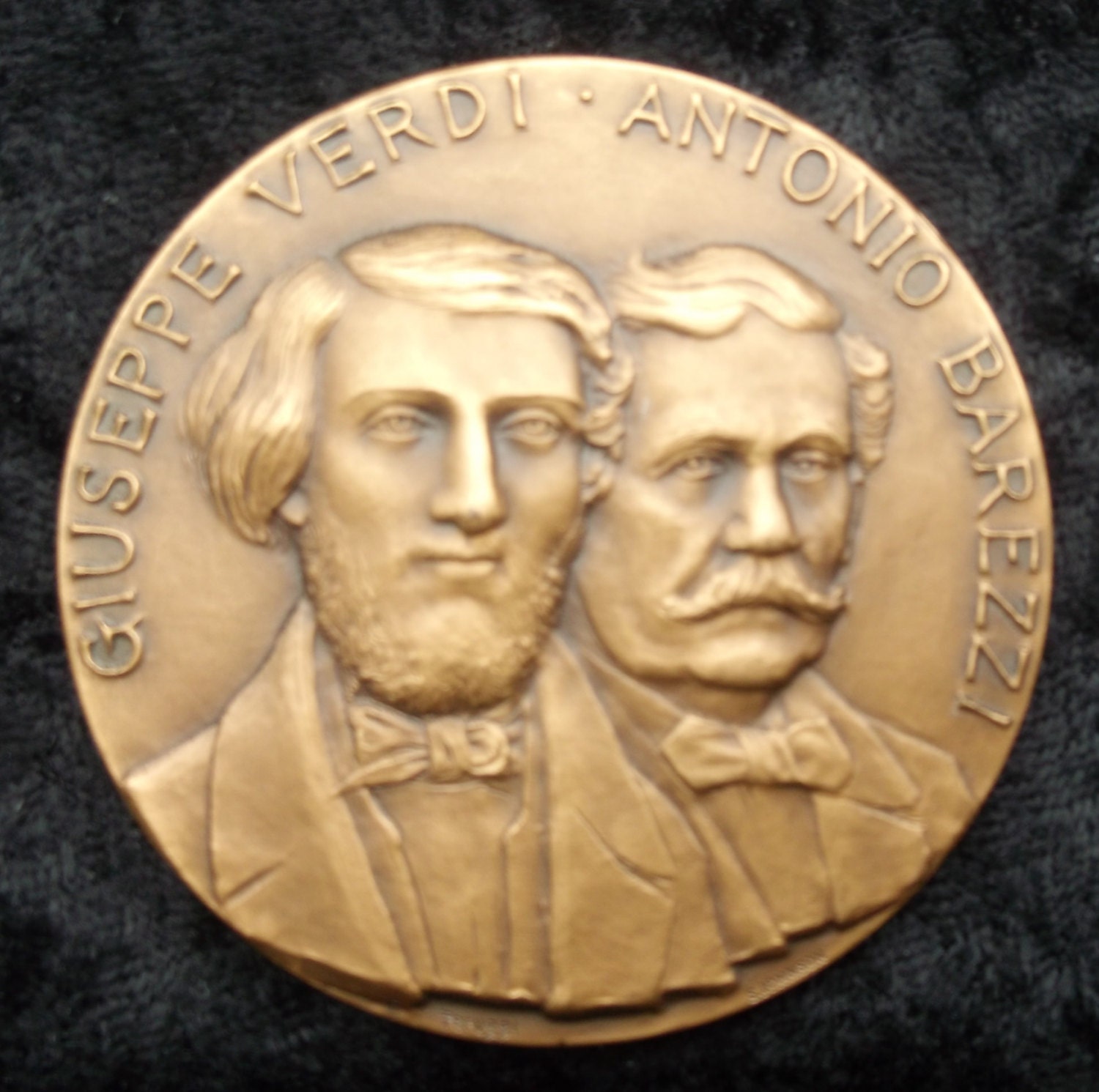 1979 Giuseppe Verdi Antonio Barezzi / Verdi Bronze Medal 60mm, Cultural ...