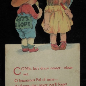 Vintage Stand-Up Die Cut Valentine