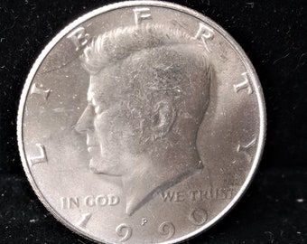 1990p Kennedy Half Dollar, MS-65, Clad