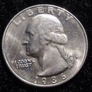 1986 Washington Quarter, MS-60