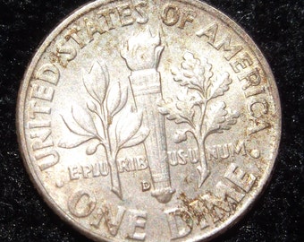 アメリカ1865-1965 大型銅貨 1965年製 希少ルーズベルト・ダイム（「In God We Trust」の刻印